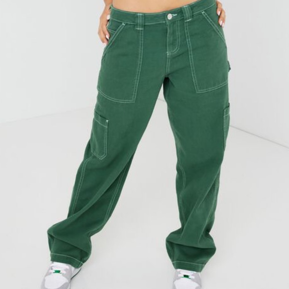 NWT garage dani carpenter green wide leg pants - Picture 1 of 6